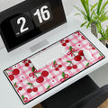 Cherry Gingham Desk Mat — Pink Retro Cherry Mouse Pad