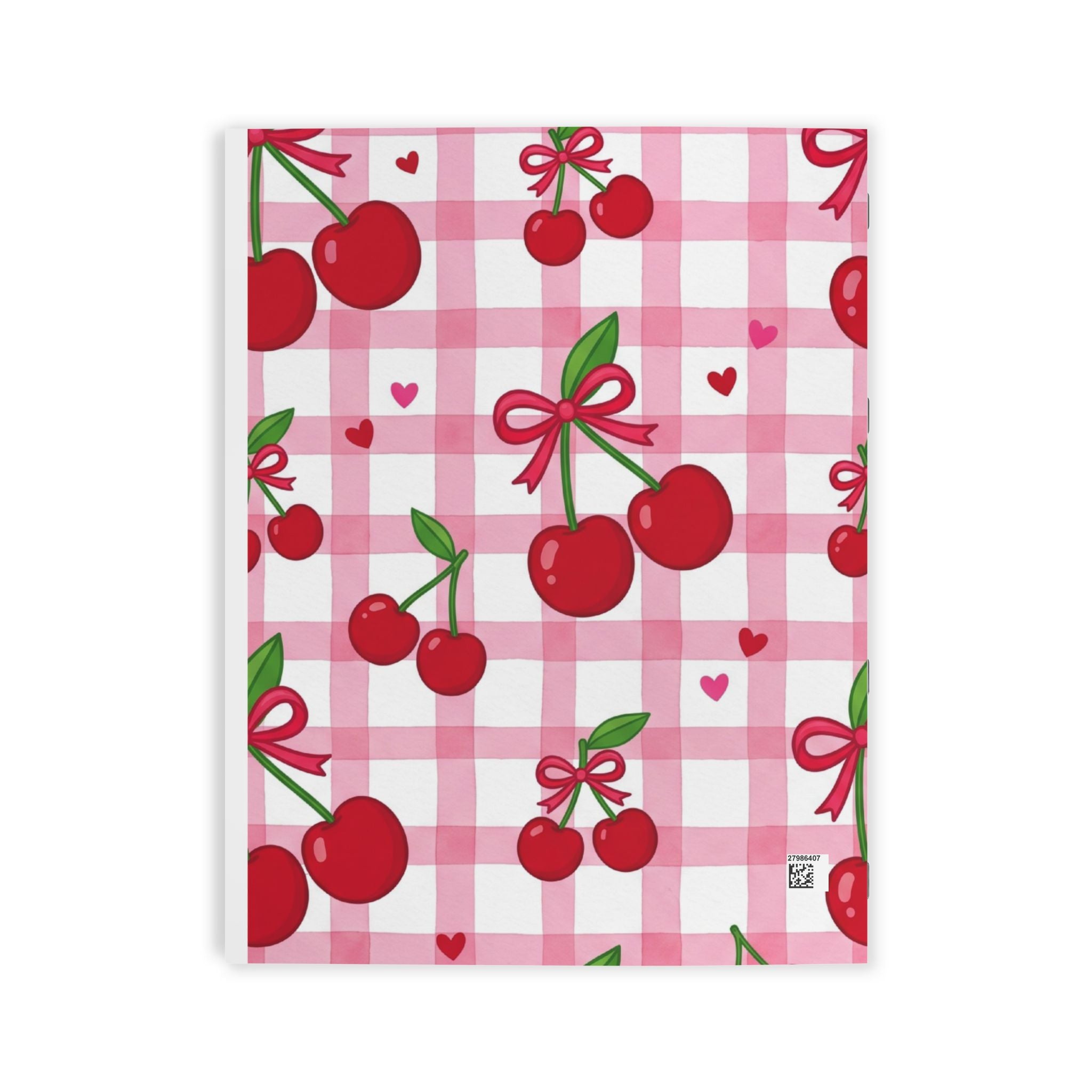 Coloring Book - Cute Cherry Gingham Pattern Coloring Book for Kids & Teens
